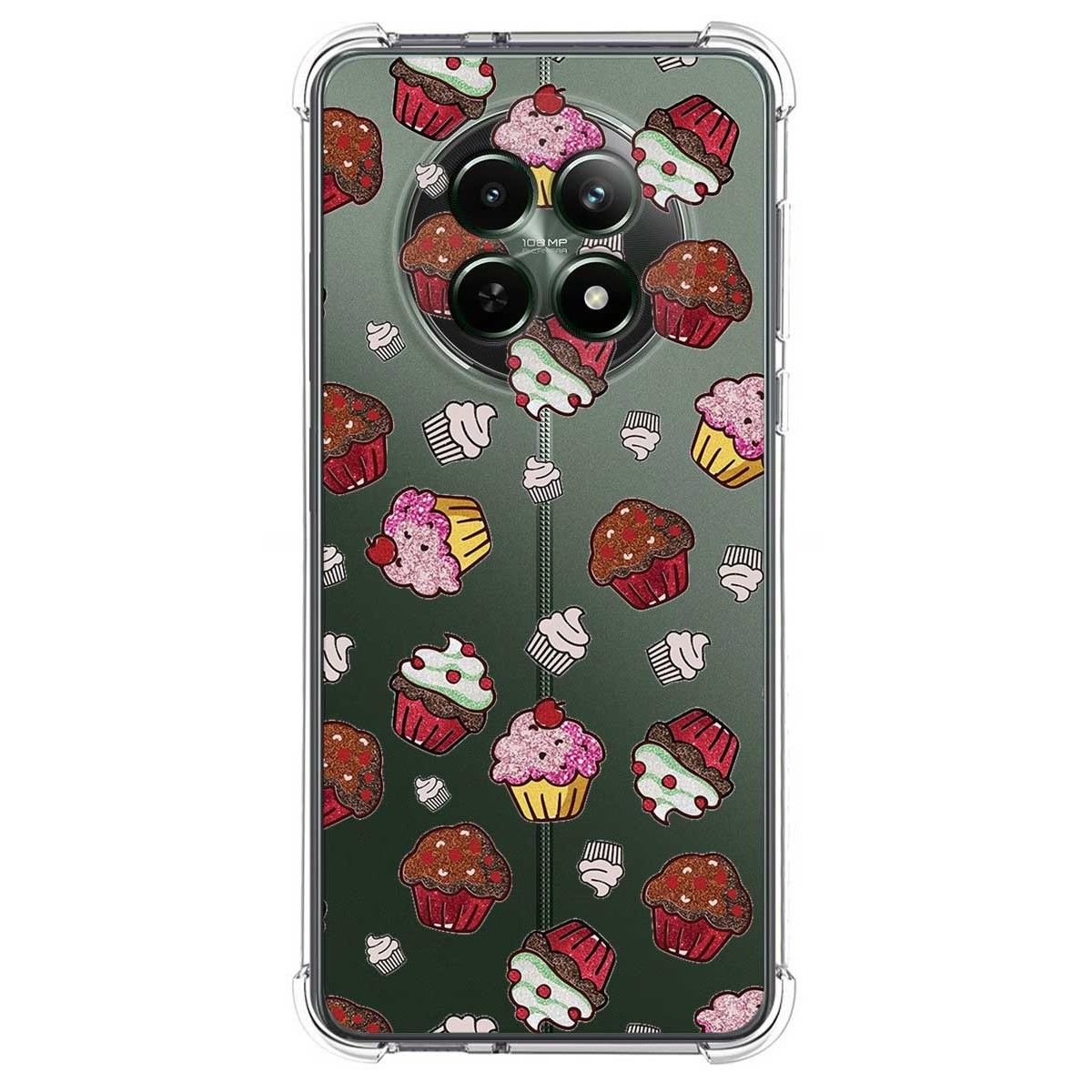 Funda Silicona Antigolpes para Realme 12 5G / 12x 5G diseño Muffins Dibujos