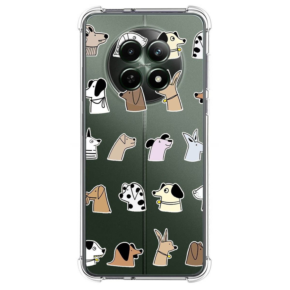 Funda Silicona Antigolpes para Realme 12 5G / 12x 5G diseño Perros Dibujos