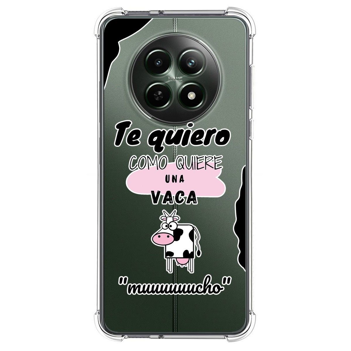 Funda Silicona Antigolpes para Realme 12 5G / 12x 5G diseño Vaca Dibujos