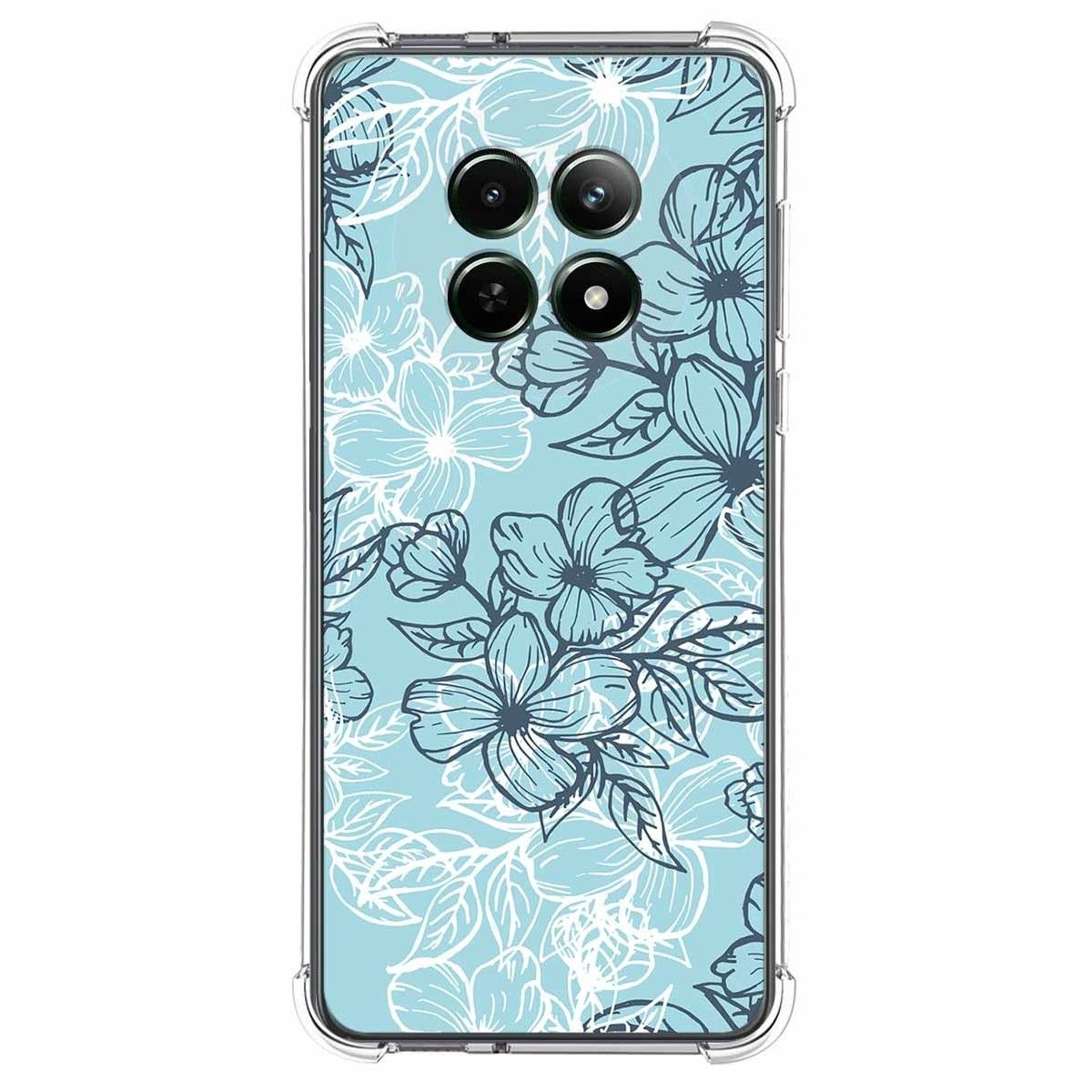 Funda Silicona Antigolpes para Realme 12 5G / 12x 5G diseño Flores 03 Dibujos