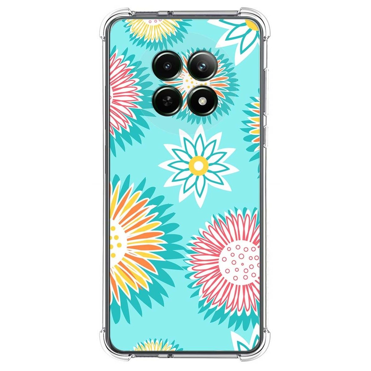 Funda Silicona Antigolpes para Realme 12 5G / 12x 5G diseño Flores 05 Dibujos