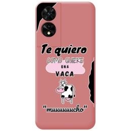 Funda Silicona Líquida Rosa para TCL 505 diseño Vaca Dibujos