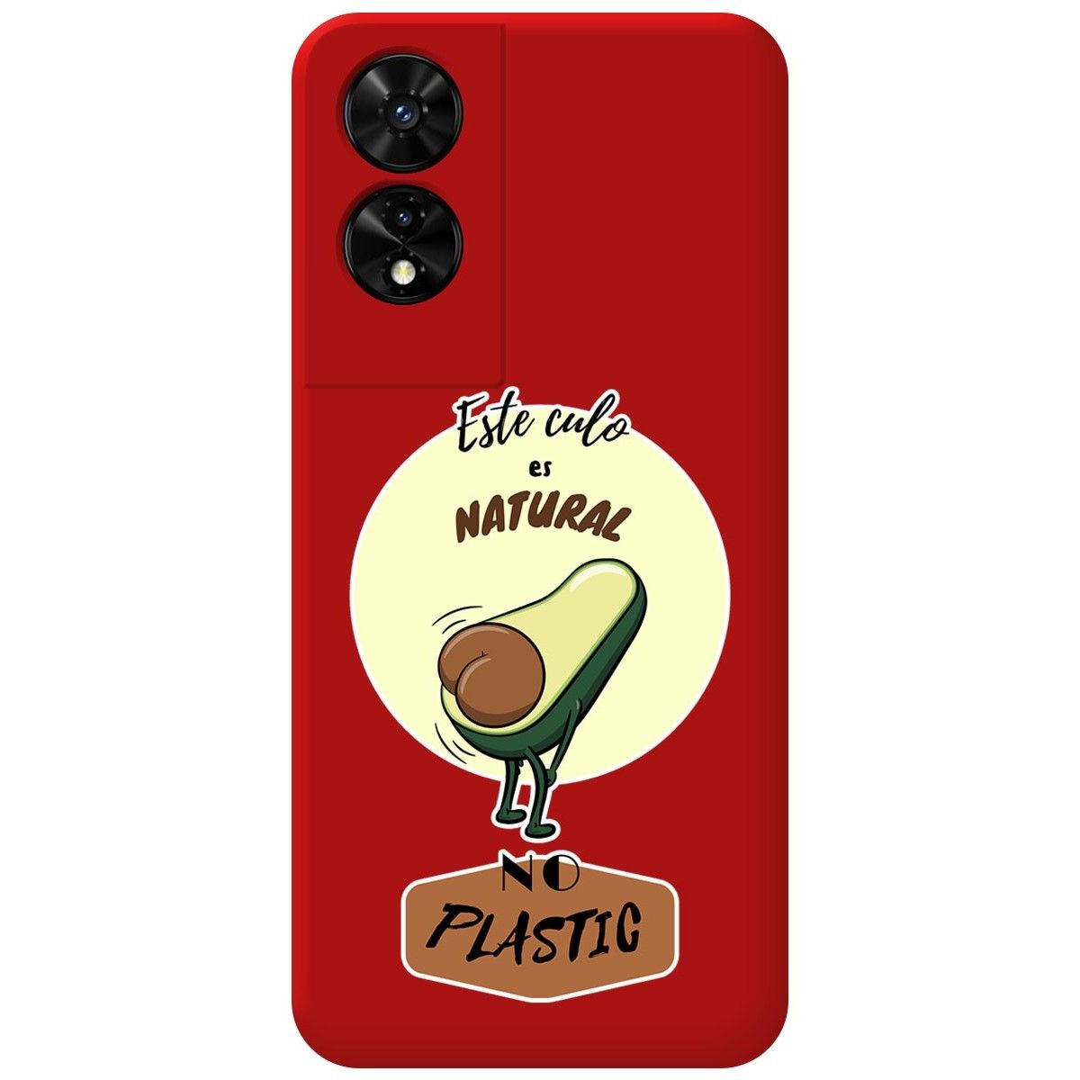 Funda Silicona Líquida Roja para TCL 505 diseño Culo Natural Dibujos