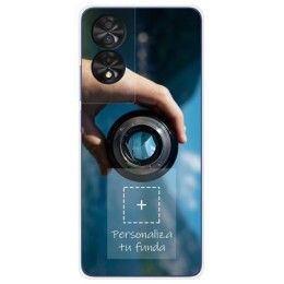 Personaliza tu Funda Silicona Gel Tpu Transparente con tu Fotografia para TCL 50 SE Dibujo Personalizada