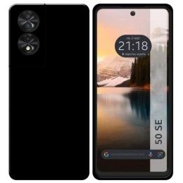 Funda Silicona Gel TPU Negra para TCL 50 SE