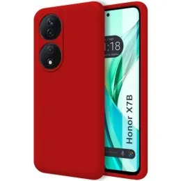 Funda Silicona Líquida Ultra Suave para Huawei Honor X7b color Roja