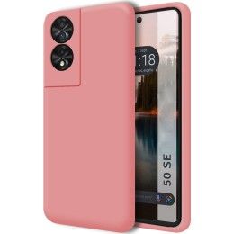 Funda Silicona Líquida Ultra Suave para TCL 50 SE color Rosa