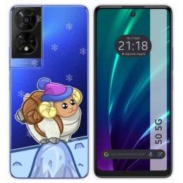 Funda Silicona Transparente para TCL 50 5G diseño Cabra Dibujos