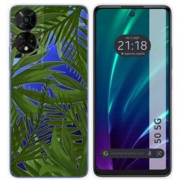 Funda Silicona Transparente para TCL 50 5G diseño Jungla Dibujos