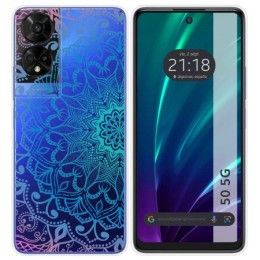 Funda Silicona Transparente para TCL 50 5G diseño Mandala Dibujos