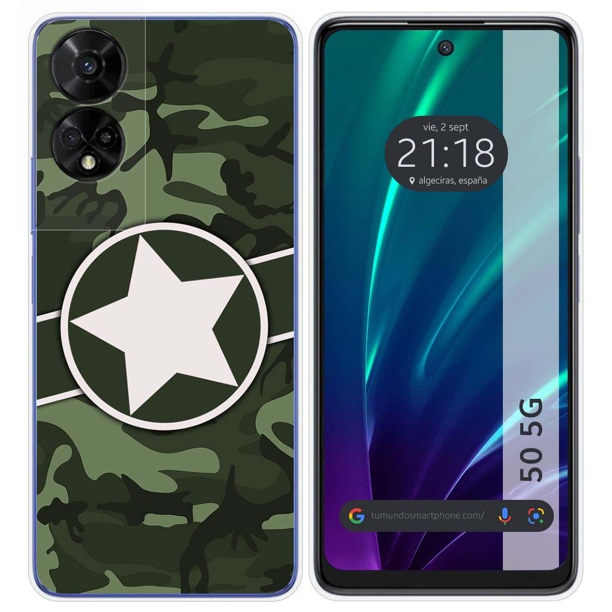 Funda Silicona para TCL 50 5G diseño Camuflaje 01 Dibujos