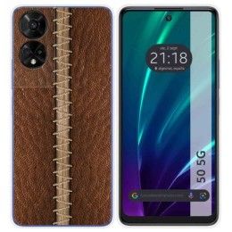 Funda Silicona para TCL 50 5G diseño Cuero 01 Dibujos