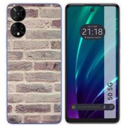 Funda Silicona para TCL 50 5G diseño Ladrillo 01 Dibujos