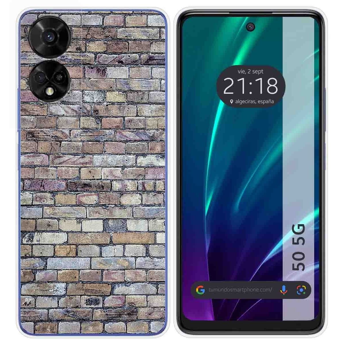 Funda Silicona para TCL 50 5G diseño Ladrillo 02 Dibujos