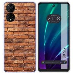 Funda Silicona para TCL 50 5G diseño Ladrillo 04 Dibujos