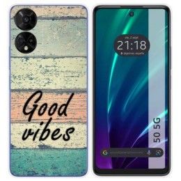 Funda Silicona para TCL 50 5G diseño Madera 01 Dibujos