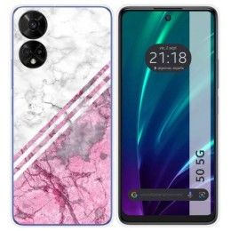 Funda Silicona para TCL 50 5G diseño Mármol 03 Dibujos