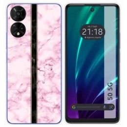 Funda Silicona para TCL 50 5G diseño Mármol 04 Dibujos