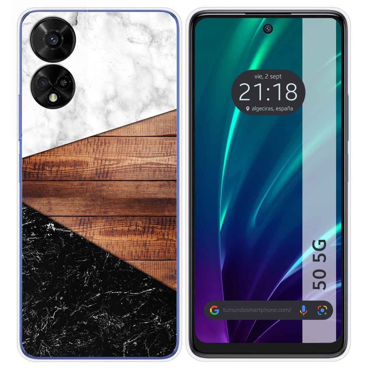 Funda Silicona para TCL 50 5G diseño Mármol 11 Dibujos