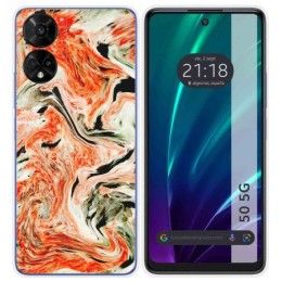 Funda Silicona para TCL 50 5G diseño Mármol 12 Dibujos