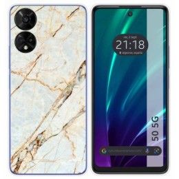 Funda Silicona para TCL 50 5G diseño Mármol 13 Dibujos