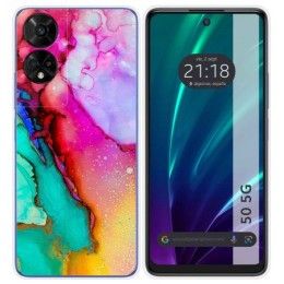 Funda Silicona para TCL 50 5G diseño Mármol 15 Dibujos