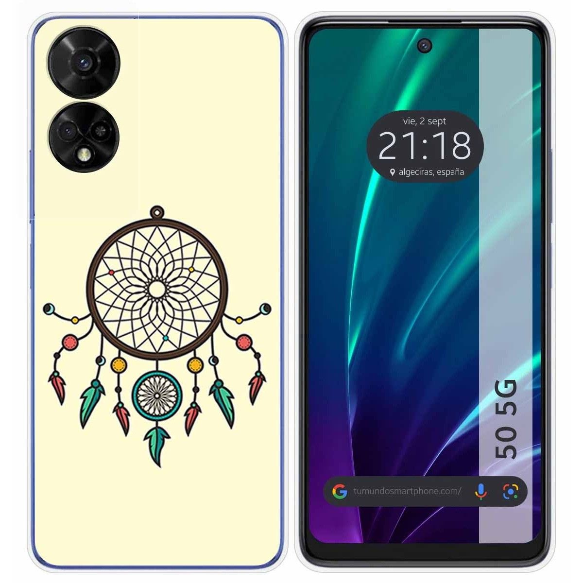 Funda Silicona para TCL 50 5G diseño Atrapasueños Dibujos