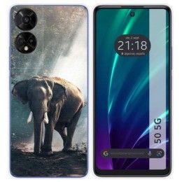 Funda Silicona para TCL 50 5G diseño Elefante Dibujos