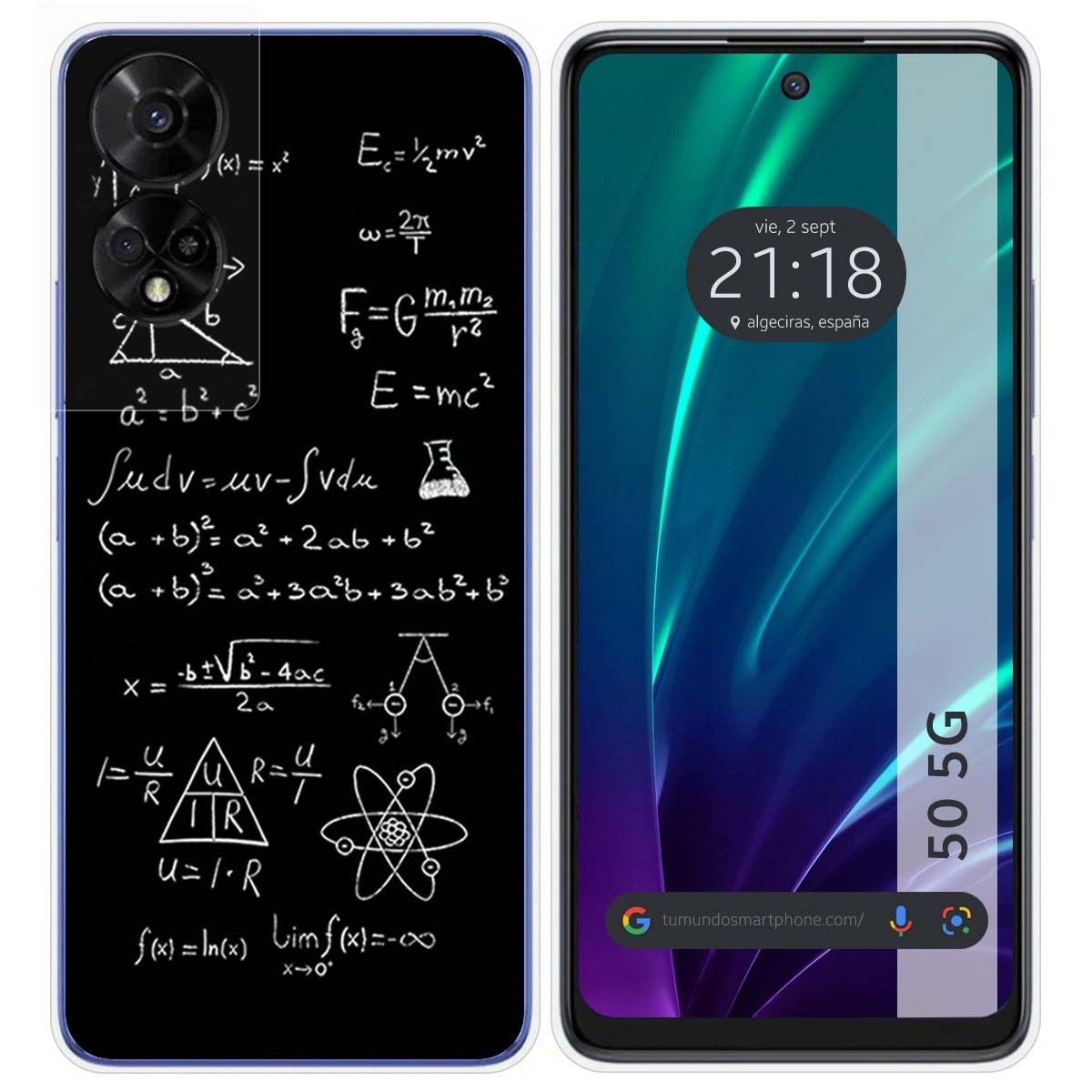 Funda Silicona para TCL 50 5G diseño Formulas Dibujos