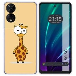 Funda Silicona para TCL 50 5G diseño Jirafa Dibujos