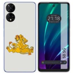 Funda Silicona para TCL 50 5G diseño Leones Dibujos