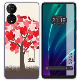 Funda Silicona para TCL 50 5G diseño Pajaritos Dibujos