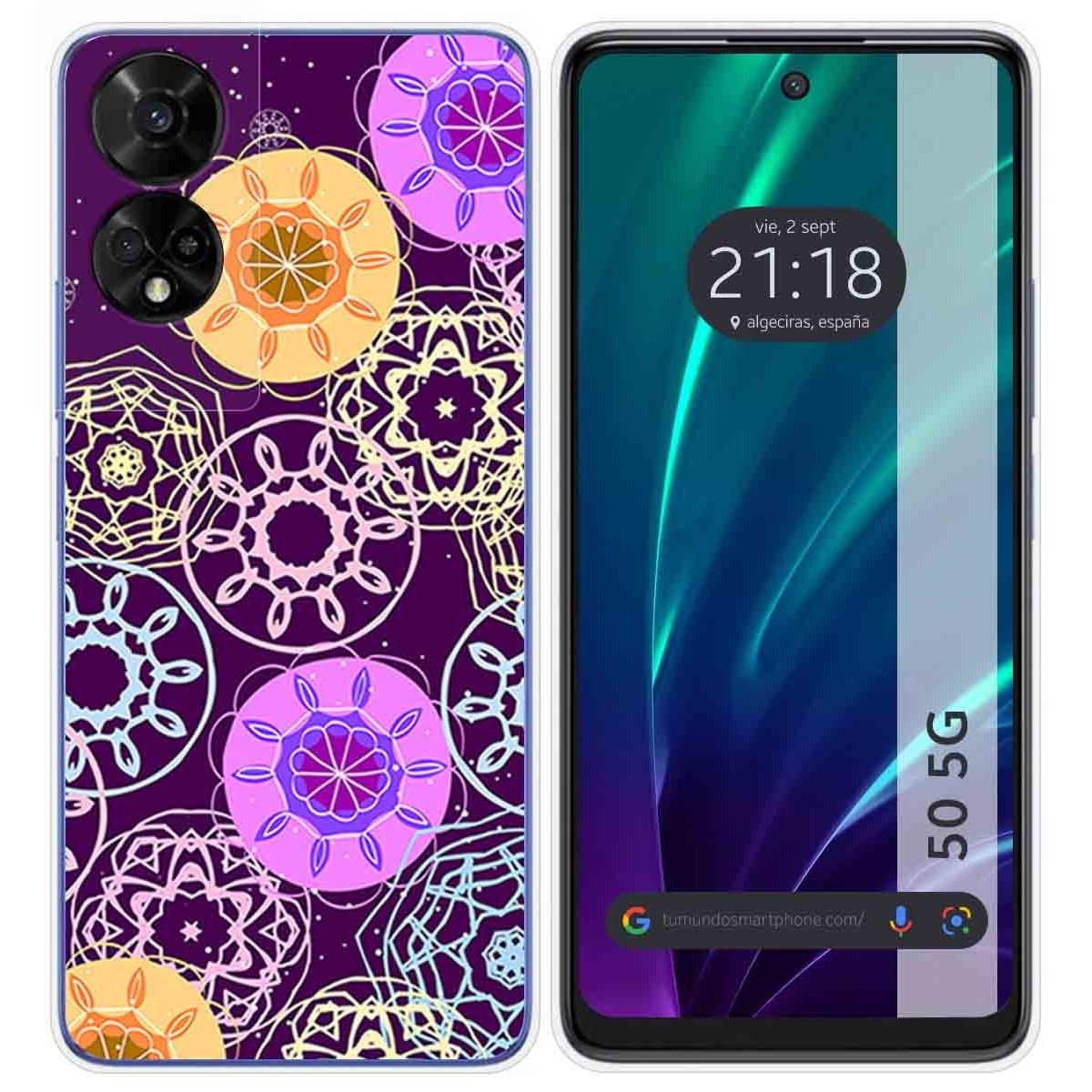 Funda Silicona para TCL 50 5G diseño Radial Dibujos