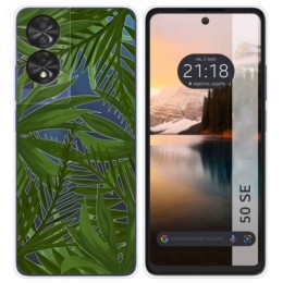 Funda Silicona Transparente para TCL 50 SE diseño Jungla Dibujos