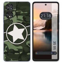 Funda Silicona para TCL 50 SE diseño Camuflaje 01 Dibujos