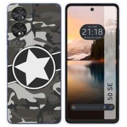 Funda Silicona para TCL 50 SE diseño Camuflaje 02 Dibujos