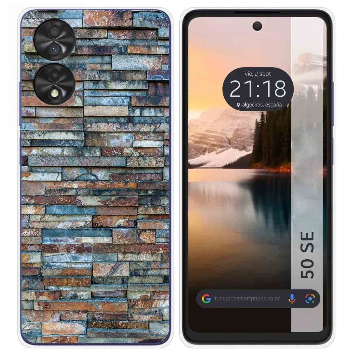 Funda Silicona para TCL 50 SE diseño Ladrillo 05 Dibujos