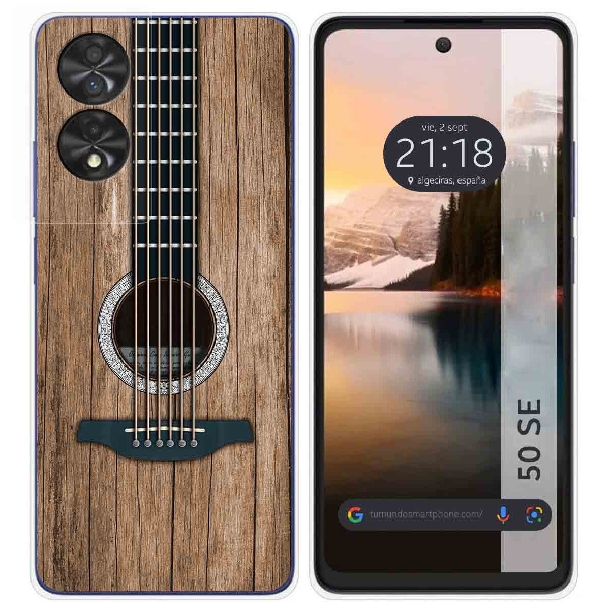 Funda Silicona para TCL 50 SE diseño Madera 11 Dibujos