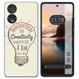 Funda Silicona para TCL 50 SE diseño Creativity Dibujos