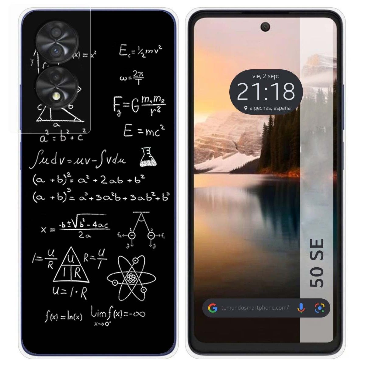 Funda Silicona para TCL 50 SE diseño Formulas Dibujos