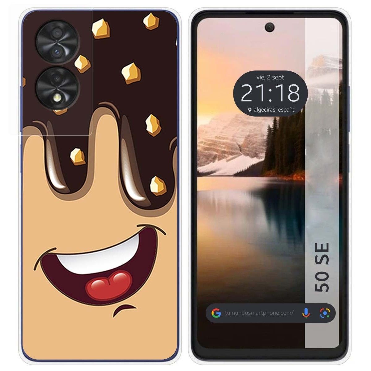 Funda Silicona para TCL 50 SE diseño Helado Chocolate Dibujos