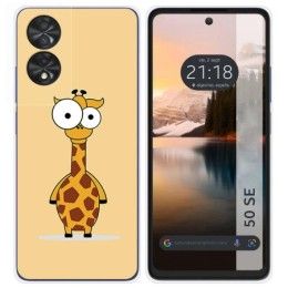 Funda Silicona para TCL 50 SE diseño Jirafa Dibujos