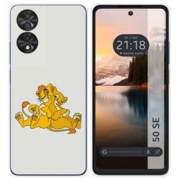 Funda Silicona para TCL 50 SE diseño Leones Dibujos