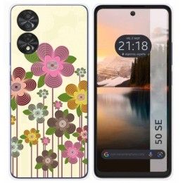 Funda Silicona para TCL 50 SE diseño Primavera En Flor Dibujos