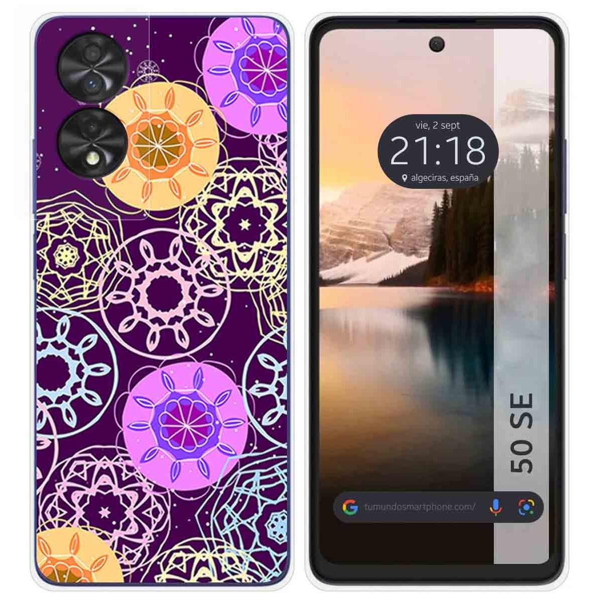 Funda Silicona para TCL 50 SE diseño Radial Dibujos