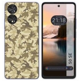 Funda Silicona para TCL 50 SE diseño Sand Camuflaje Dibujos