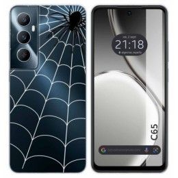 Funda Silicona Transparente para Realme C65 4G diseño Araña Dibujos