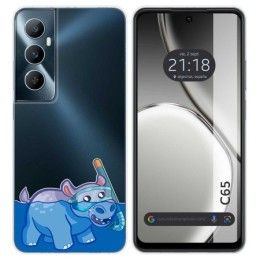 Funda Silicona Transparente para Realme C65 4G diseño Hipo Dibujos