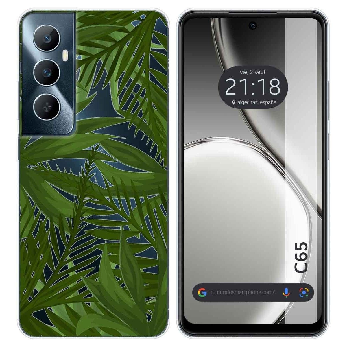 Funda Silicona Transparente para Realme C65 4G diseño Jungla Dibujos