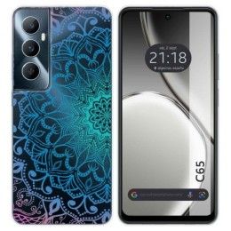 Funda Silicona Transparente para Realme C65 4G diseño Mandala Dibujos